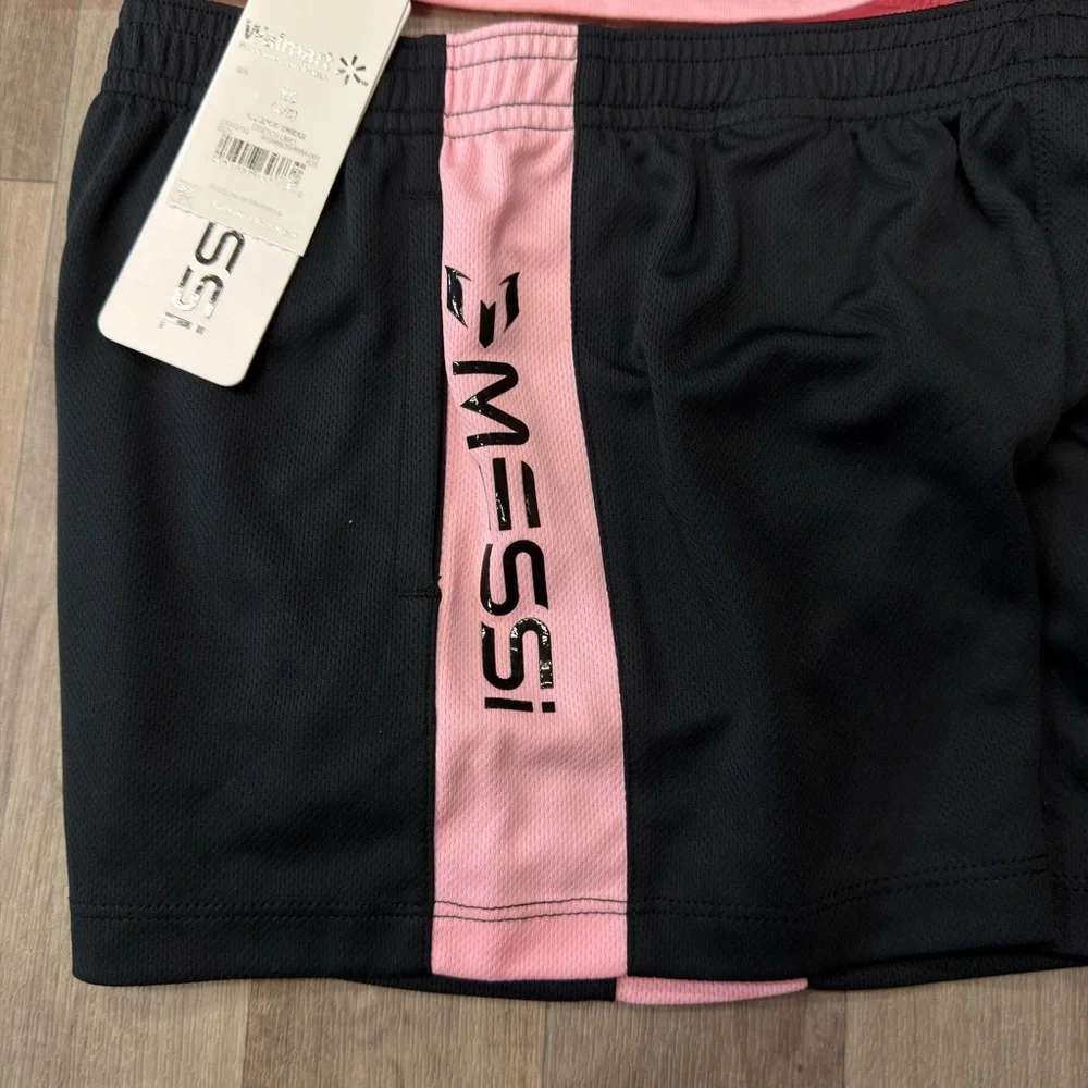 NWT Messi 2-Piece Athletic‎ Set – Size 4/5 (XS) – Pink & Black ⚽